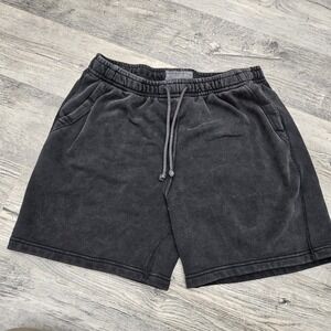 Abercrombie And Finch Men's Fleece Lounge Shorts XL Relaxed Fit Black Soft A&F